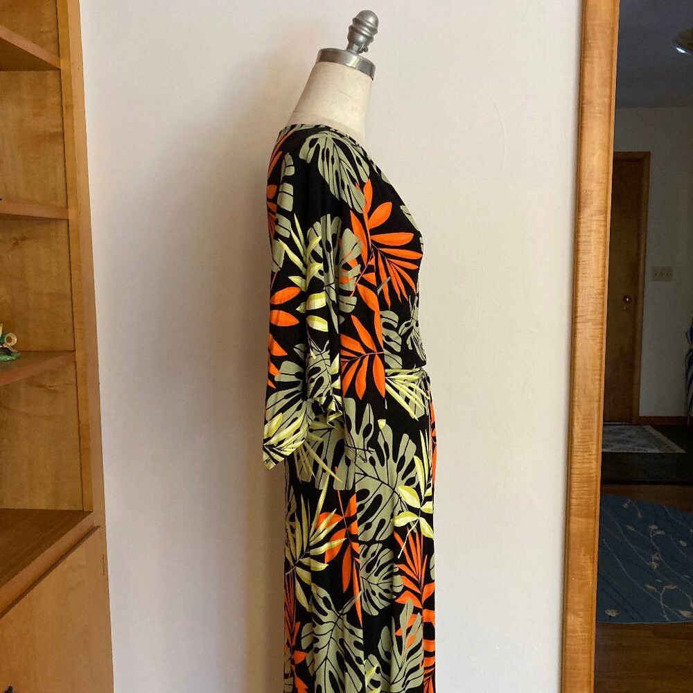 G by Giuliana Palms Lime Black Orange Dress Tropical Resort Summer - Picture 5 of 11